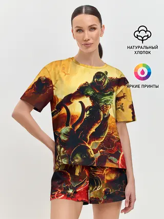 Женская пижама с шортами / Doom Eternal