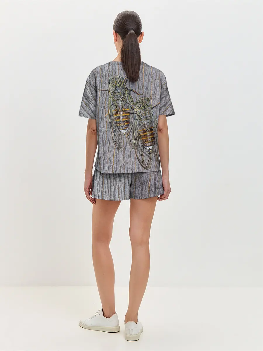 Женская пижама с шортами / Цикады