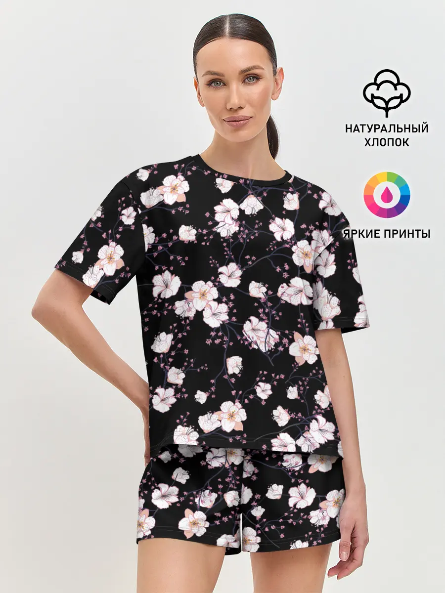 Женская пижама с шортами / САКУРА | SAKURA