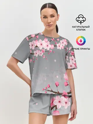 Женская пижама с шортами / САКУРА | SAKURA