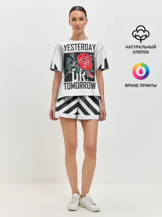 Женская пижама с шортами / Вчера или сегодня