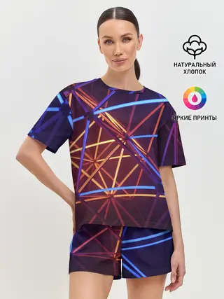 Женская пижама с шортами / Линии