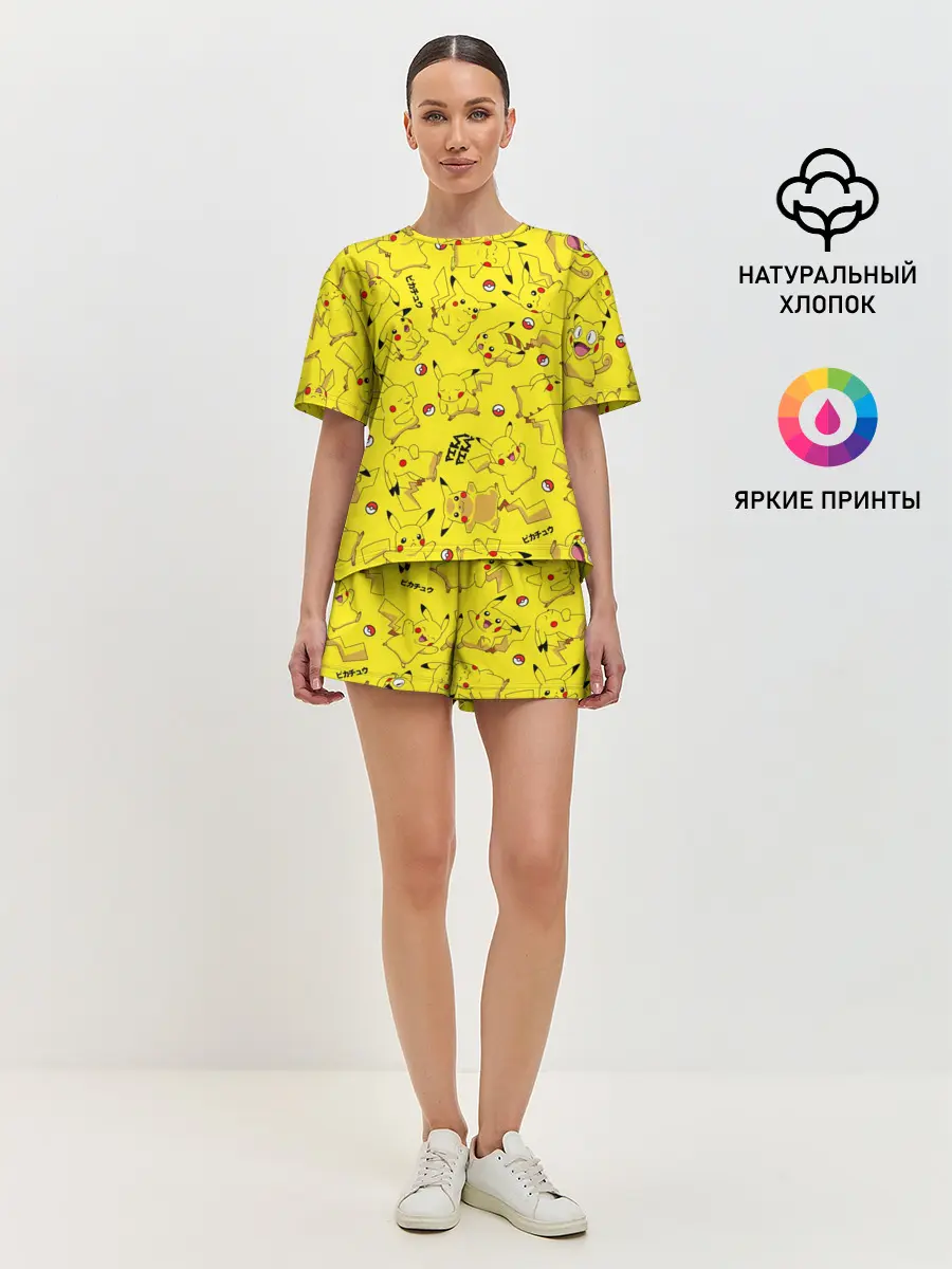 Женская пижама с шортами / ПИКАЧУ