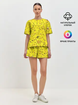 Женская пижама с шортами / ПИКАЧУ
