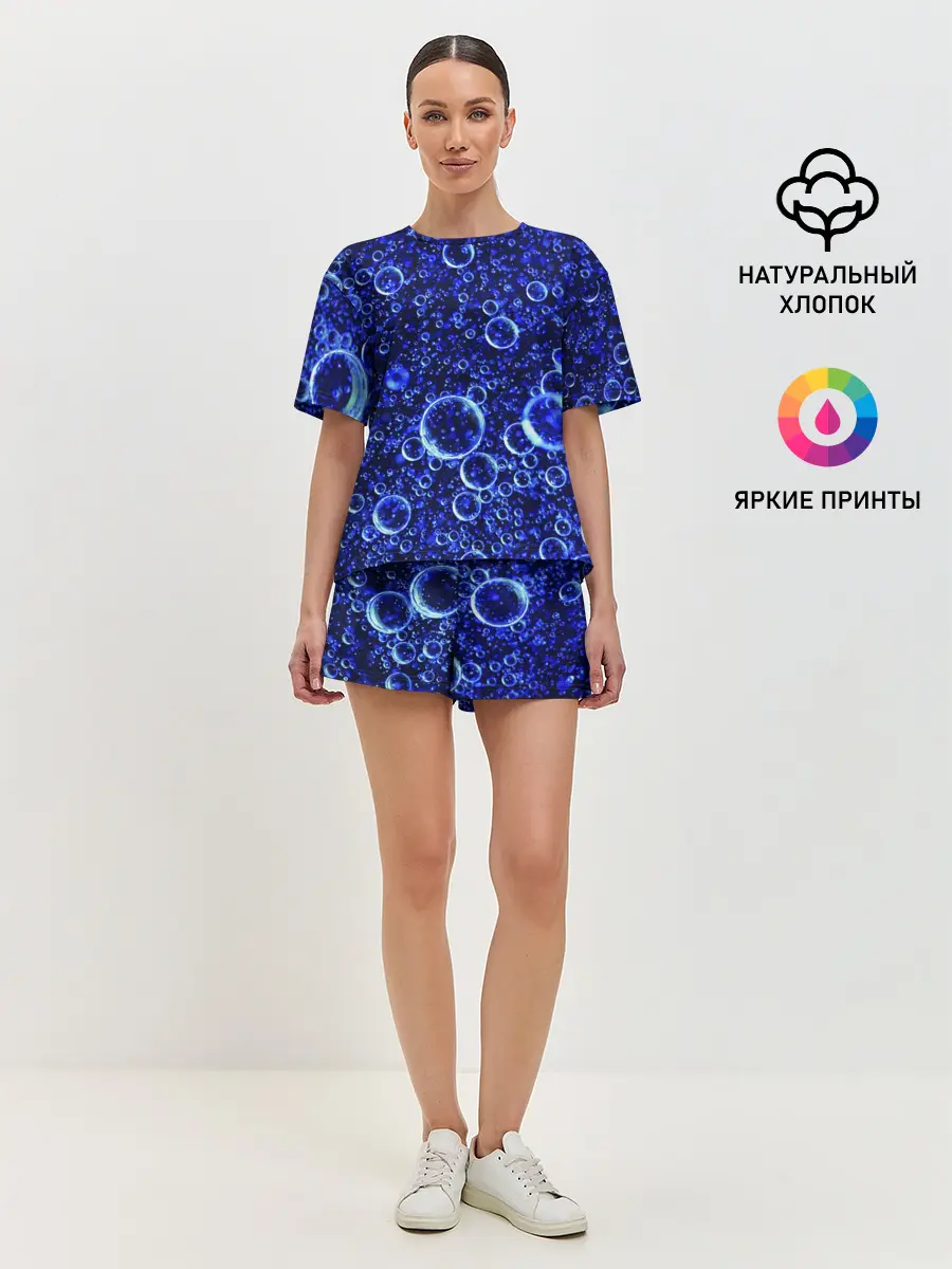Женская пижама с шортами / Пузыри