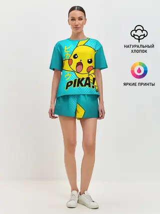 Женская пижама с шортами / ПИКАЧУ
