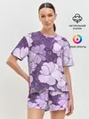 Женская пижама с шортами / Цветы