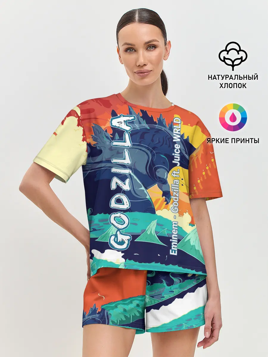 Женская пижама с шортами / Eminem и Juice WRLD