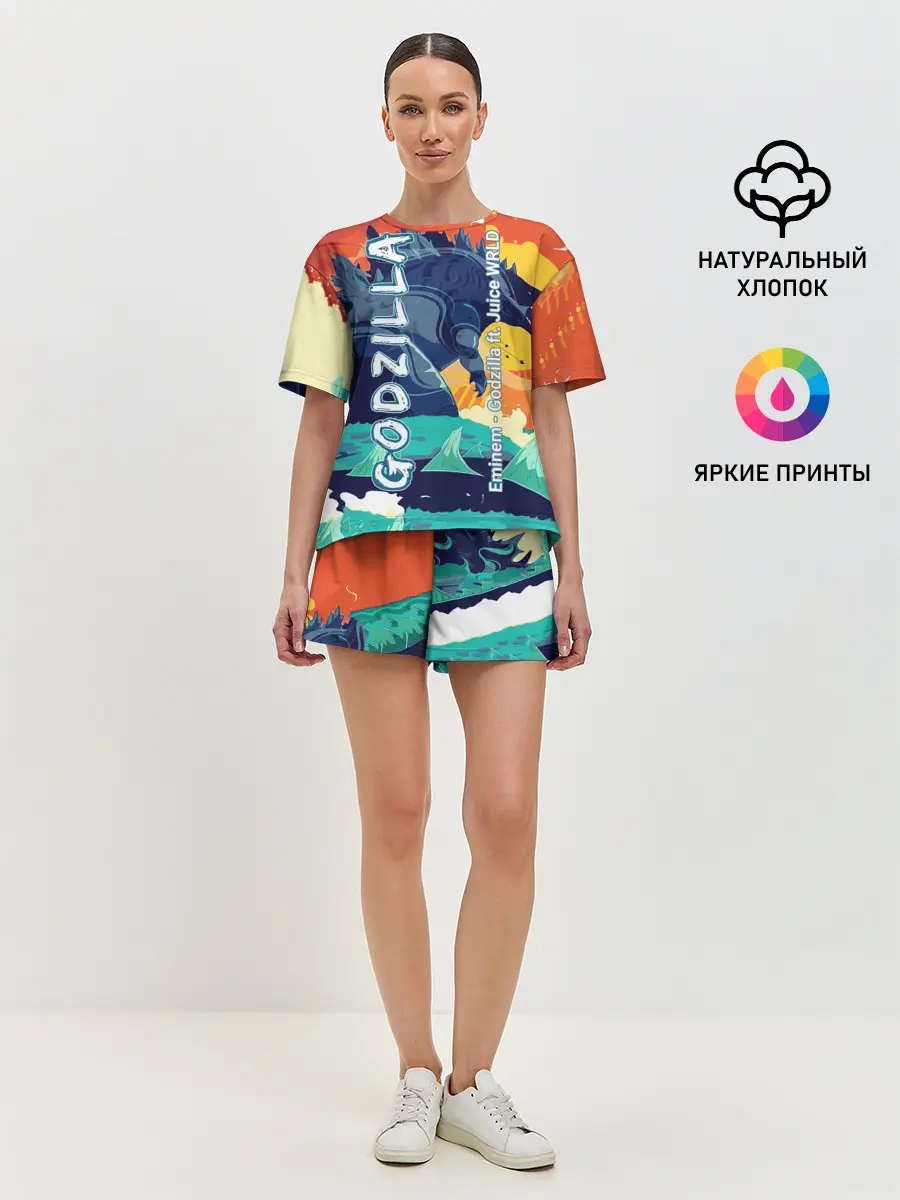 Женская пижама с шортами / Eminem и Juice WRLD