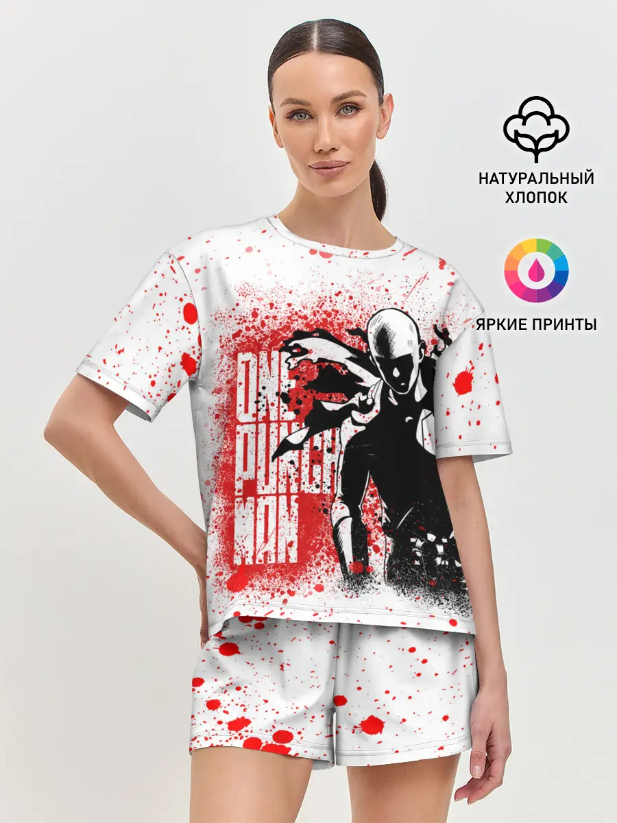 Женская пижама с шортами / Свирепый Сайтама