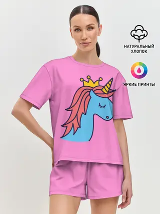 Женская пижама с шортами / Принцесса единорогов