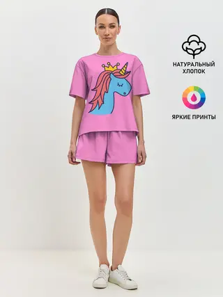Женская пижама с шортами / Принцесса единорогов