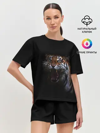 Женская пижама с шортами / Тигр