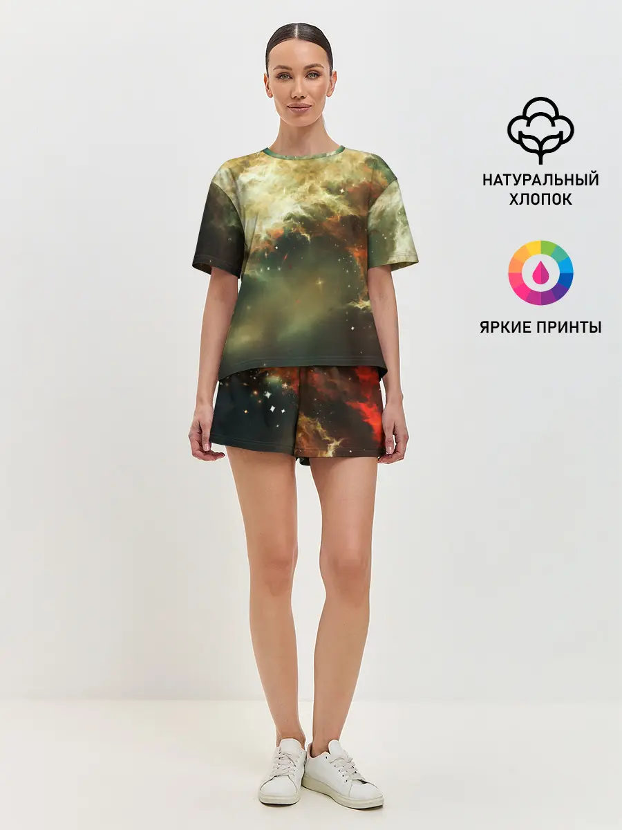 Женская пижама с шортами / НЕОНОВЫЕ ЗВЕЗДЫ