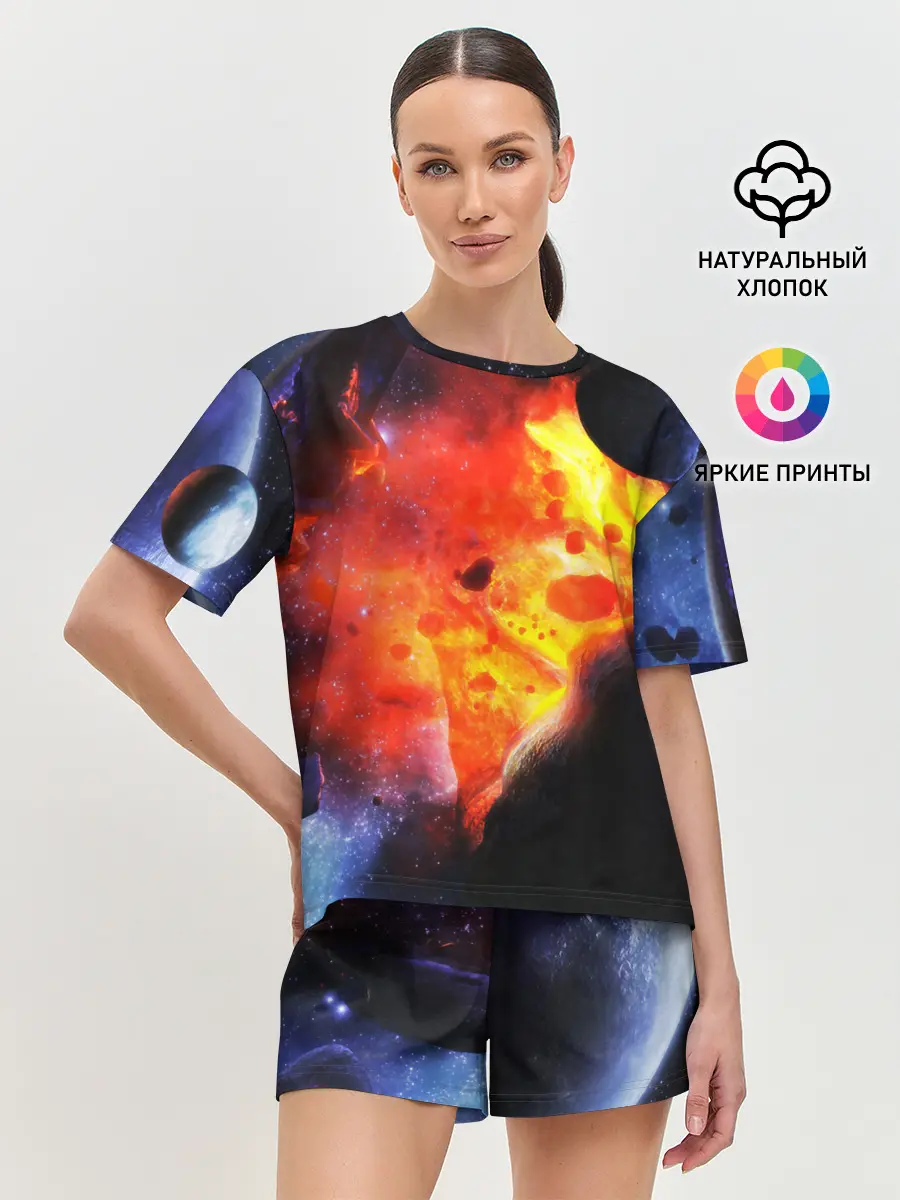 Женская пижама с шортами / NEBULA