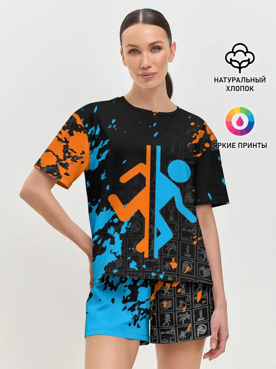 Женская пижама с шортами / PORTAL 2