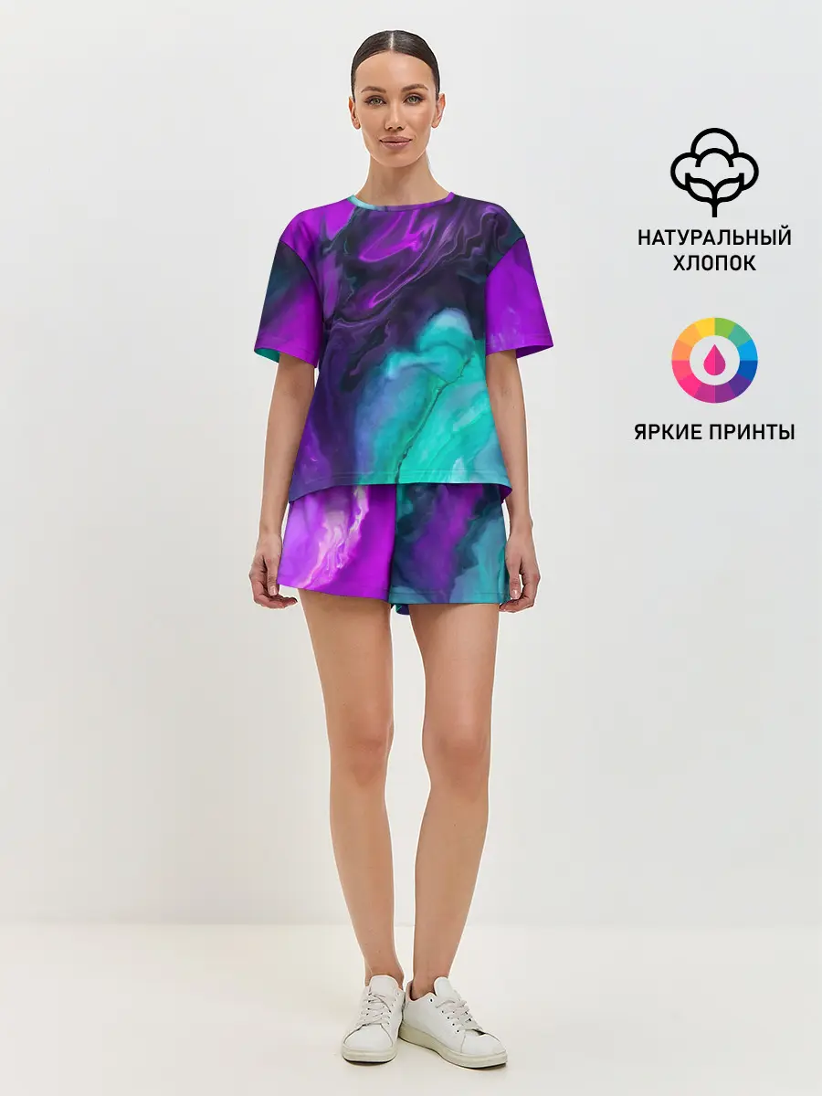 Женская пижама с шортами / NEON WAVES