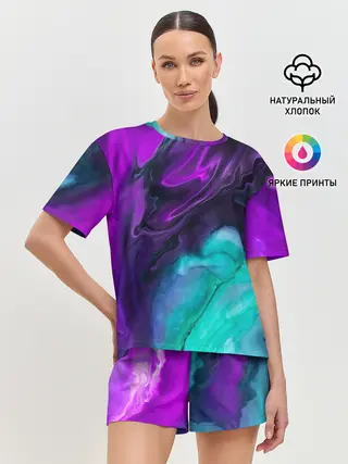 Женская пижама с шортами / NEON WAVES