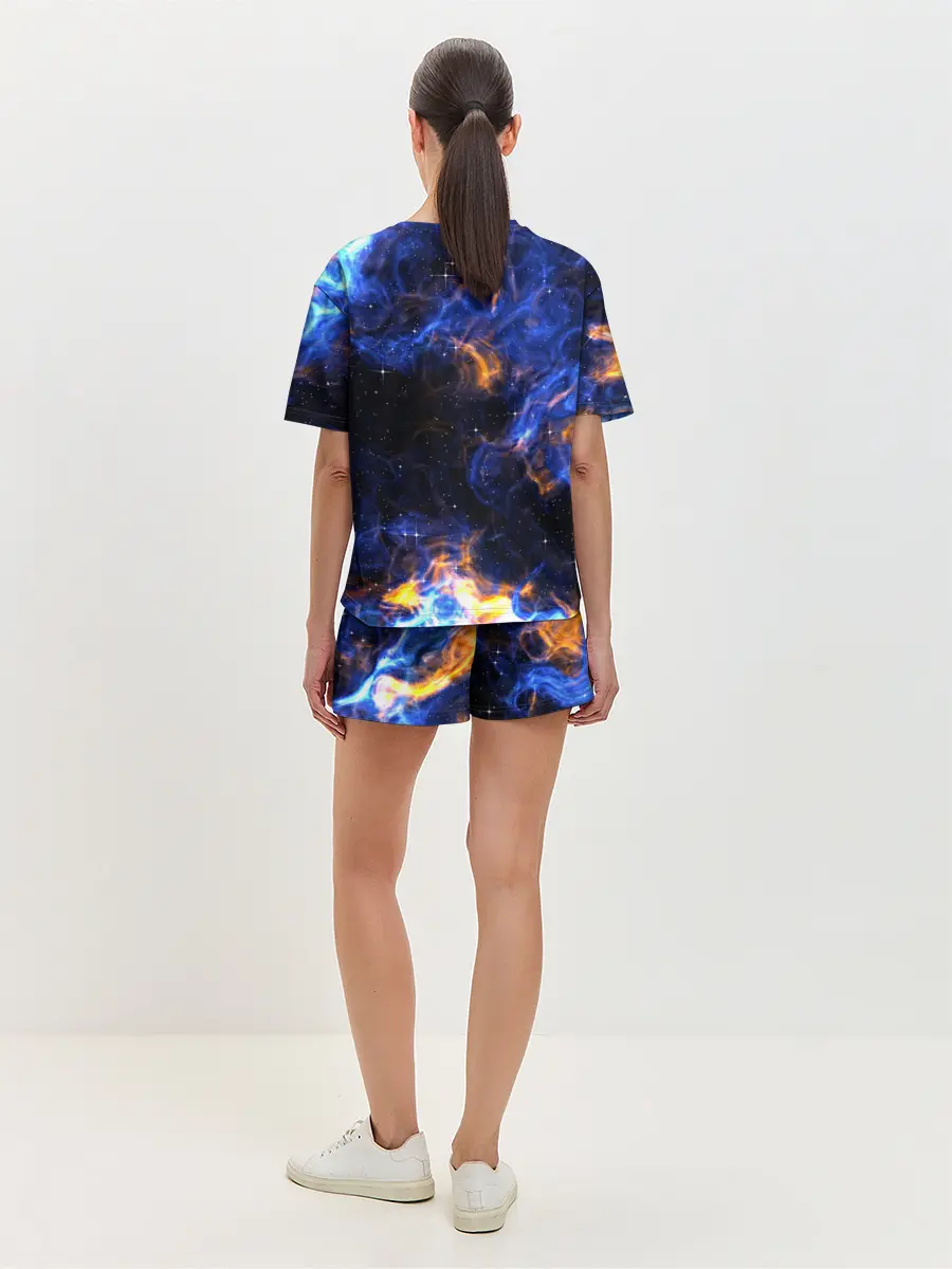 Женская пижама с шортами / Космос