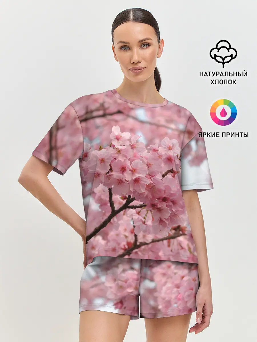 Женская пижама с шортами / САКУРА