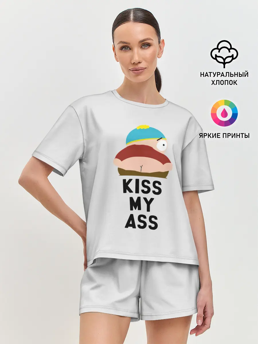 Женская пижама с шортами / Kiss My Ass