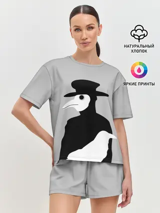 Женская пижама с шортами / Чумной доктор