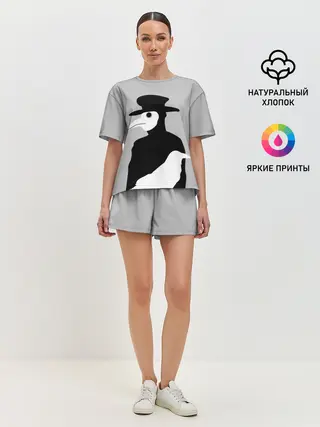Женская пижама с шортами / Чумной доктор