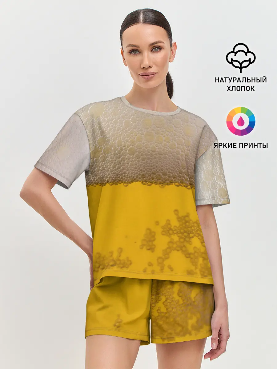 Женская пижама с шортами / Пиво