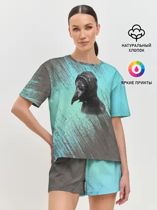 Женская пижама с шортами / Чумной доктор