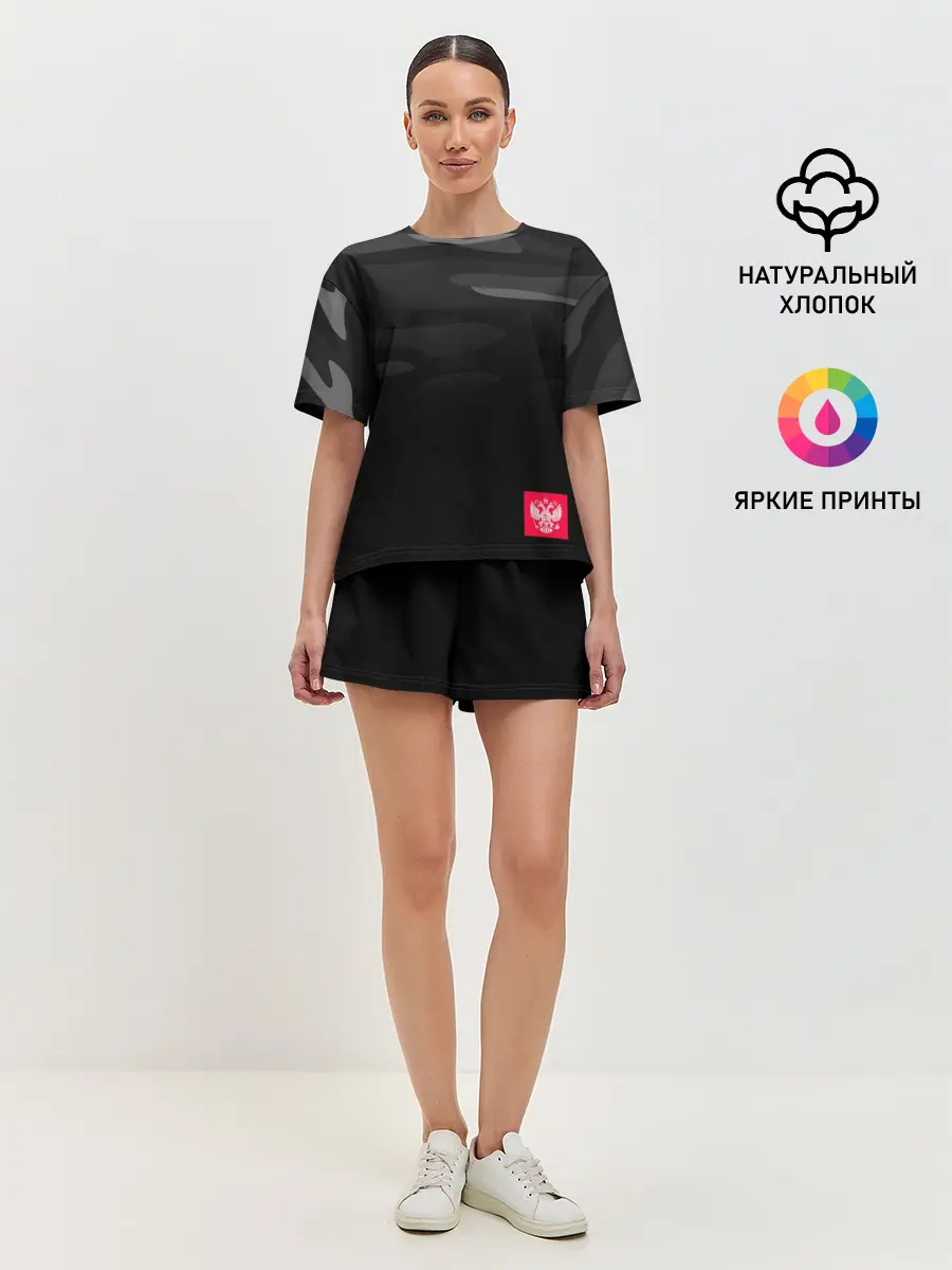 Женская пижама с шортами / Russia - Инферно