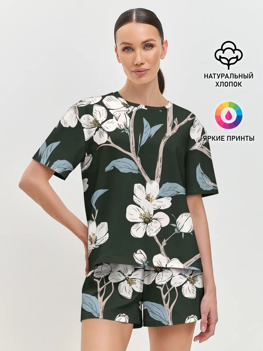 Женская пижама с шортами / САКУРА | SAKURA