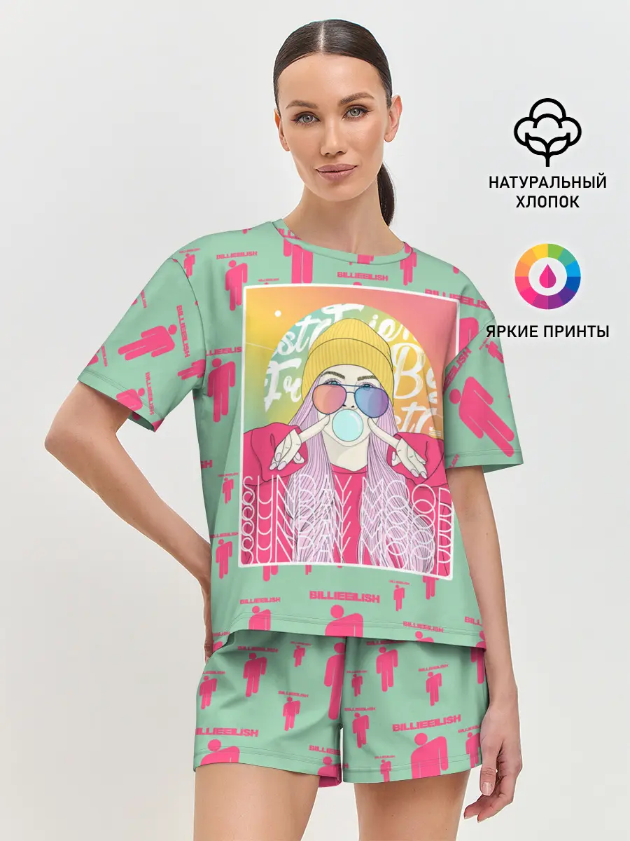 Женская пижама с шортами / Billie Eilish
