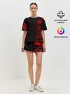Женская пижама с шортами / RED BLACK MILITARY CAMO | КРАСНЫЙ КАМУФЛЯЖ