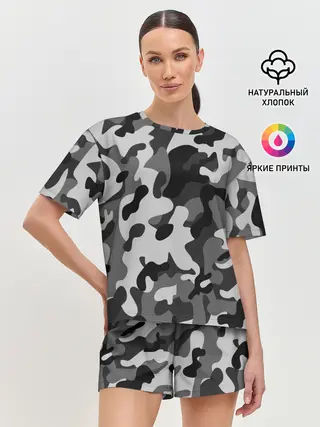 Женская пижама с шортами / ГОРОДСКОЙ КАМУФЛЯЖ | CITY MILITARY