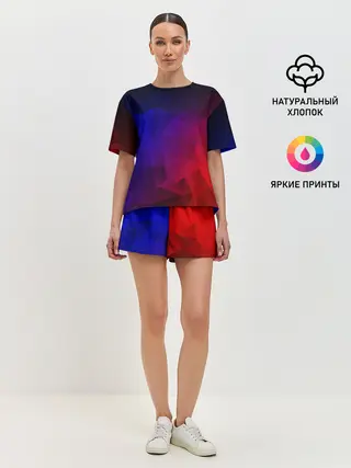 Женская пижама с шортами / НЕОНОВАЯ ГЕОМЕТРИЯ