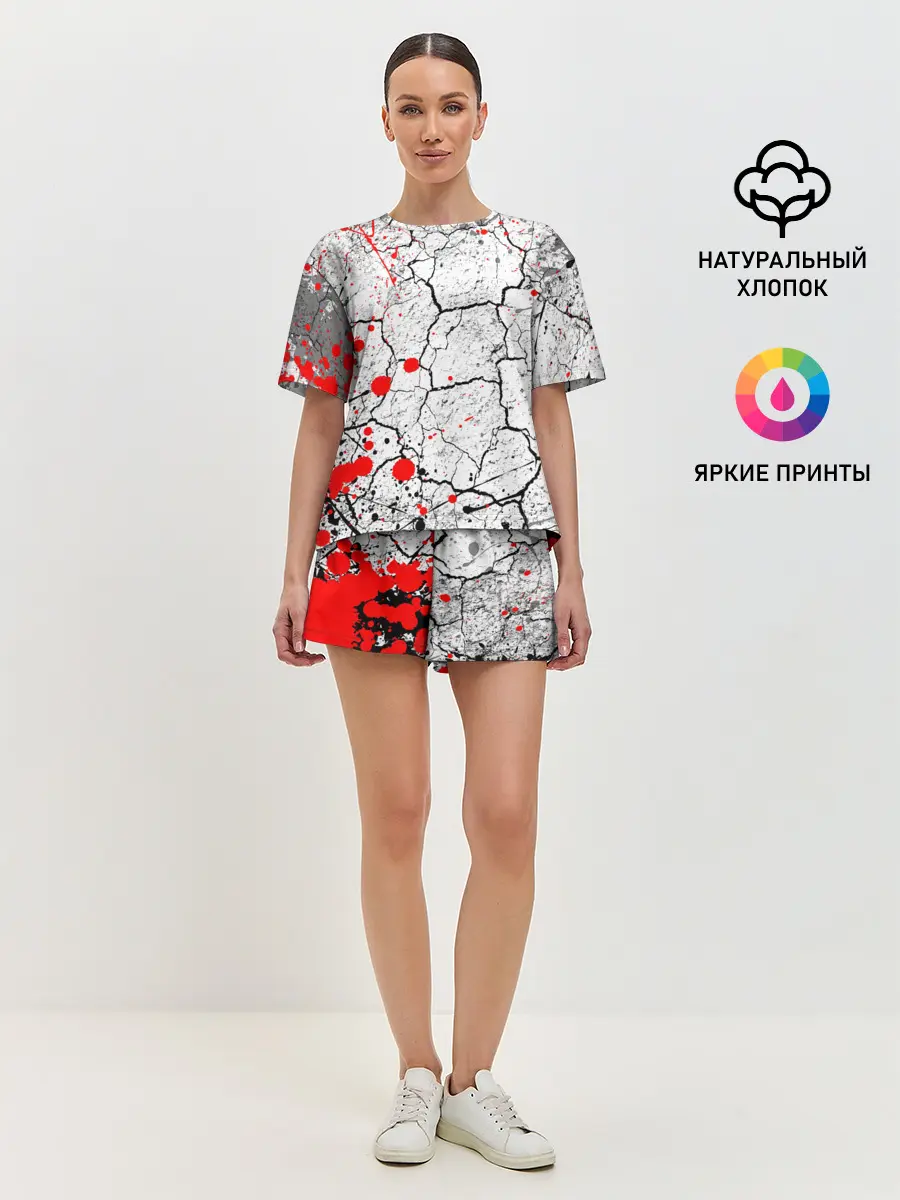 Женская пижама с шортами / КРОВАВЫЙ ГРАНЖ | BLOODY GRUNGE