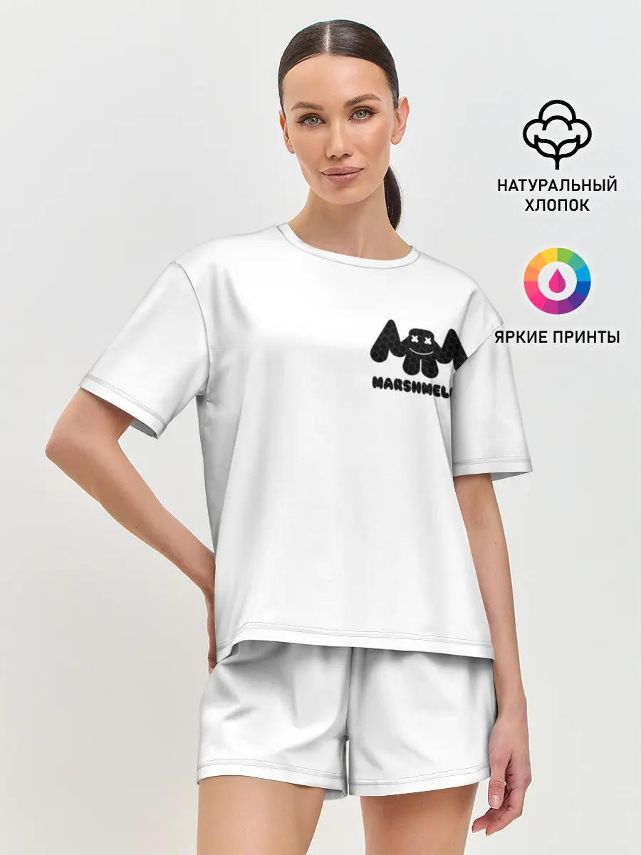 Женская пижама с шортами / Marshmello