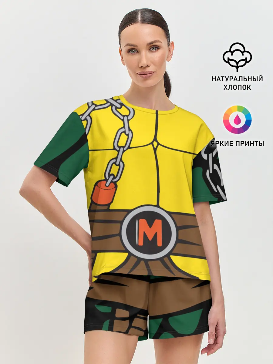 Женская пижама с шортами / Микеланджело Косплей