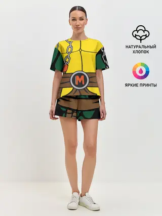 Женская пижама с шортами / Микеланджело Косплей