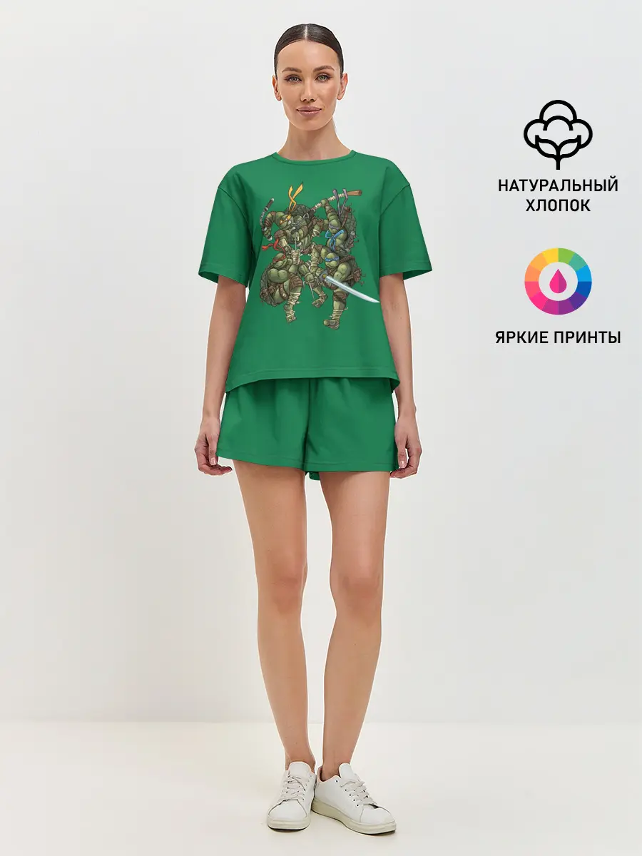 Женская пижама с шортами / Черепашки Ниндзя