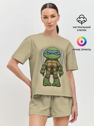 Женская пижама с шортами / ЧЕРЕПАШКИ - НИНДЗЯ