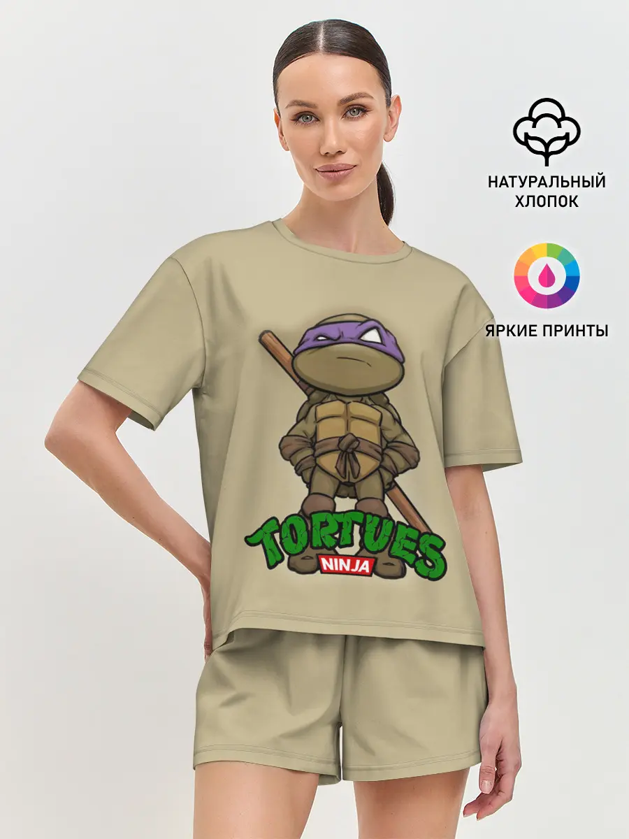 Женская пижама с шортами / ЧЕРЕПАШКИ - НИНДЗЯ
