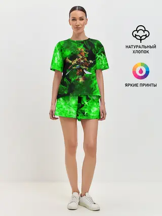 Женская пижама с шортами / ЧЕРЕПАШКИ - НИНДЗЯ