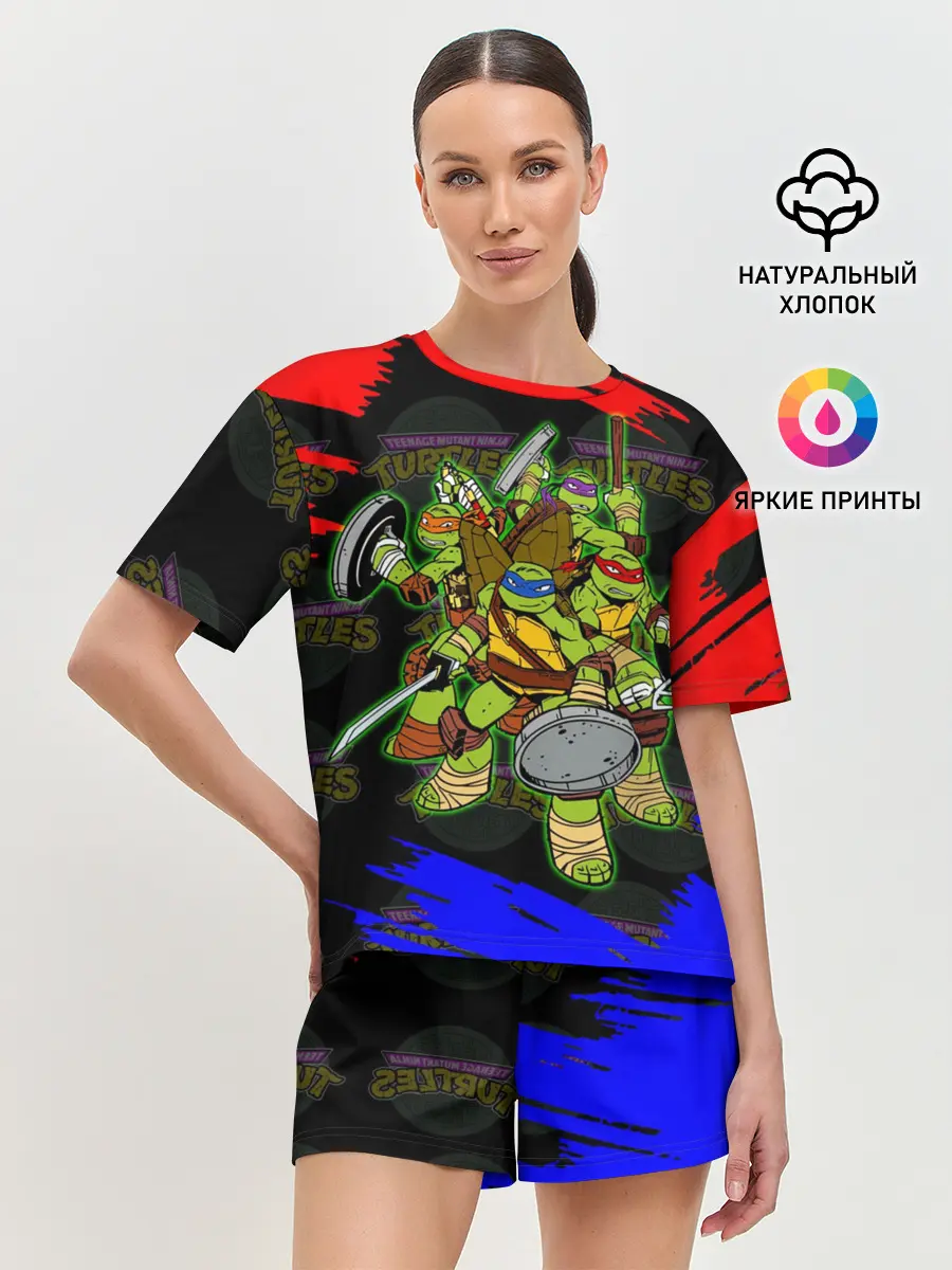 Женская пижама с шортами / Черепашки Ниндзя
