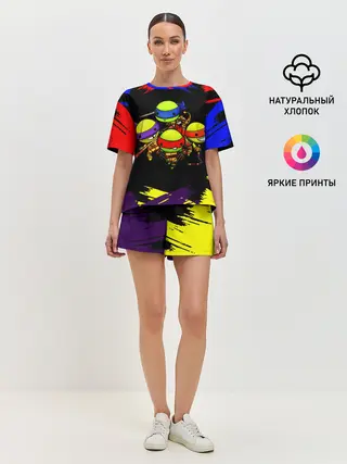 Женская пижама с шортами / Ниндзя Супер Черепашки
