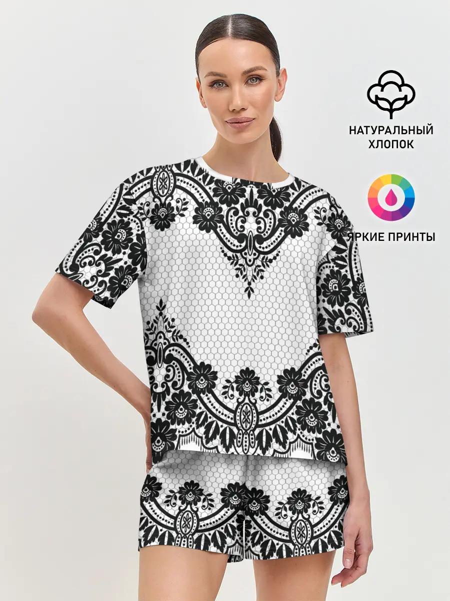 Женская пижама с шортами / КРУЖЕВА | WEAVING