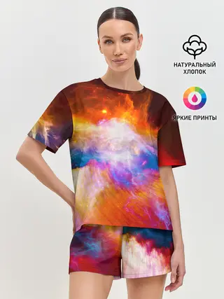 Женская пижама с шортами / Space