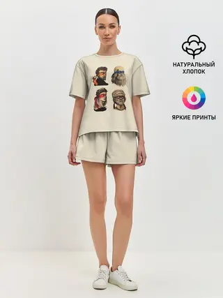 Женская пижама с шортами / Настоящие Черепашки