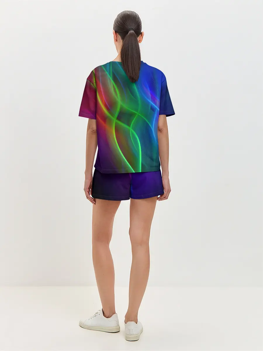 Женская пижама с шортами / НЕОНОВАЯ АБСТРАКЦИЯ