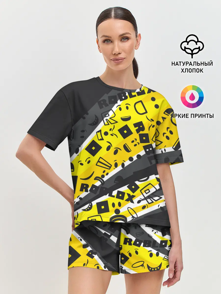 Женская пижама с шортами / Roblox